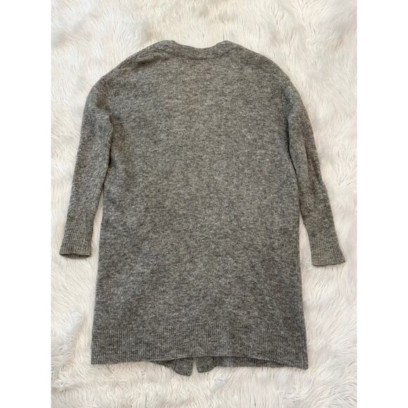 ACNE Studios Raya Mohair Cardigan Wool Blend Open Front Long Duster Sweater Gray - Picture 10 of 14